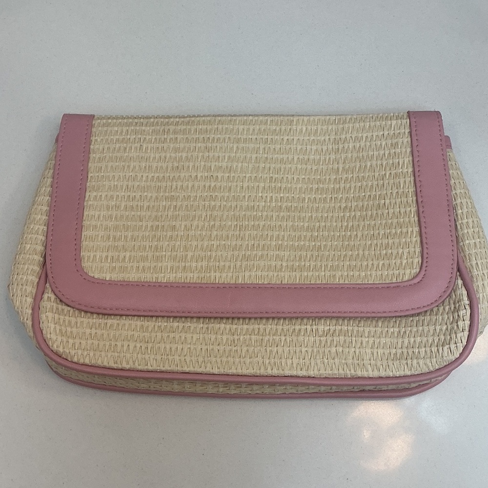 Lancome Pink and Tan Cosmetic Bag